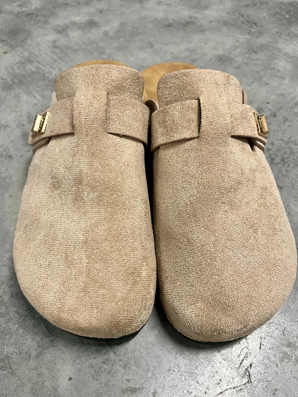 suede clog slides - Picture 2 of 7
